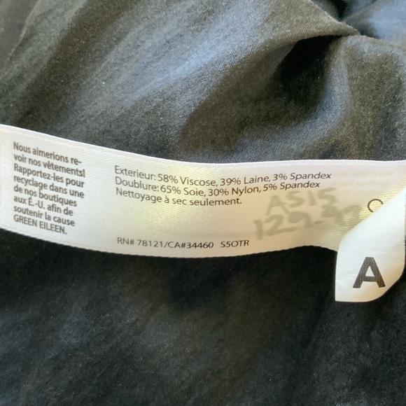 Eileen Fisher Black Wool Blend Stretch One Button Jacket sz 6 EUC - Picture 6 of 11